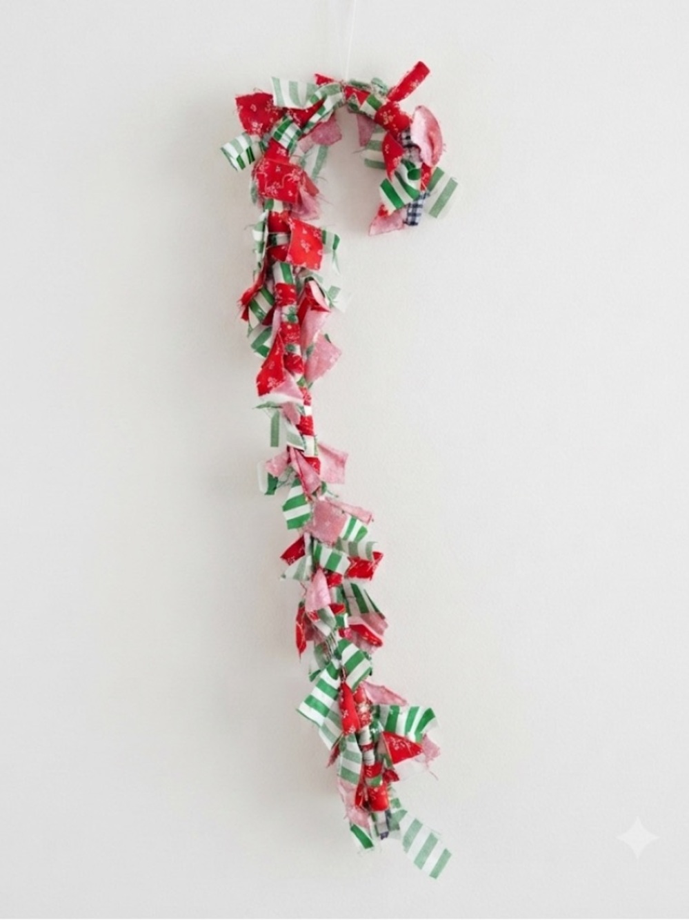 Christmas Red & Green Stripe Holiday Door Candy Cane Shaped
